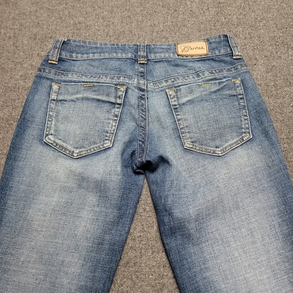 Guess Jeans Womens 27x32 Blue Malibu Bootcut Low Rise Denim Pants Stretch Casual